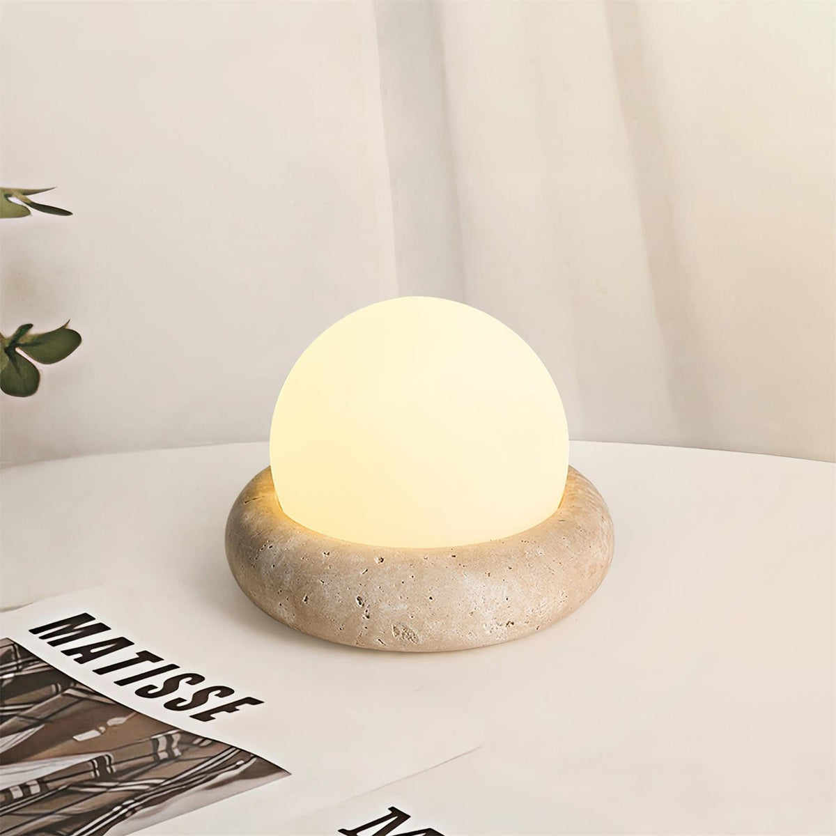 Orlando Wabi-Sabi-Travertin-Tischlampe