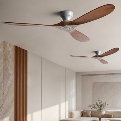 Deckenventilator mit drei Holzflügeln