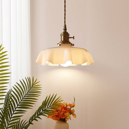 Coquille Französische Muschelglas-Pendelleuchte