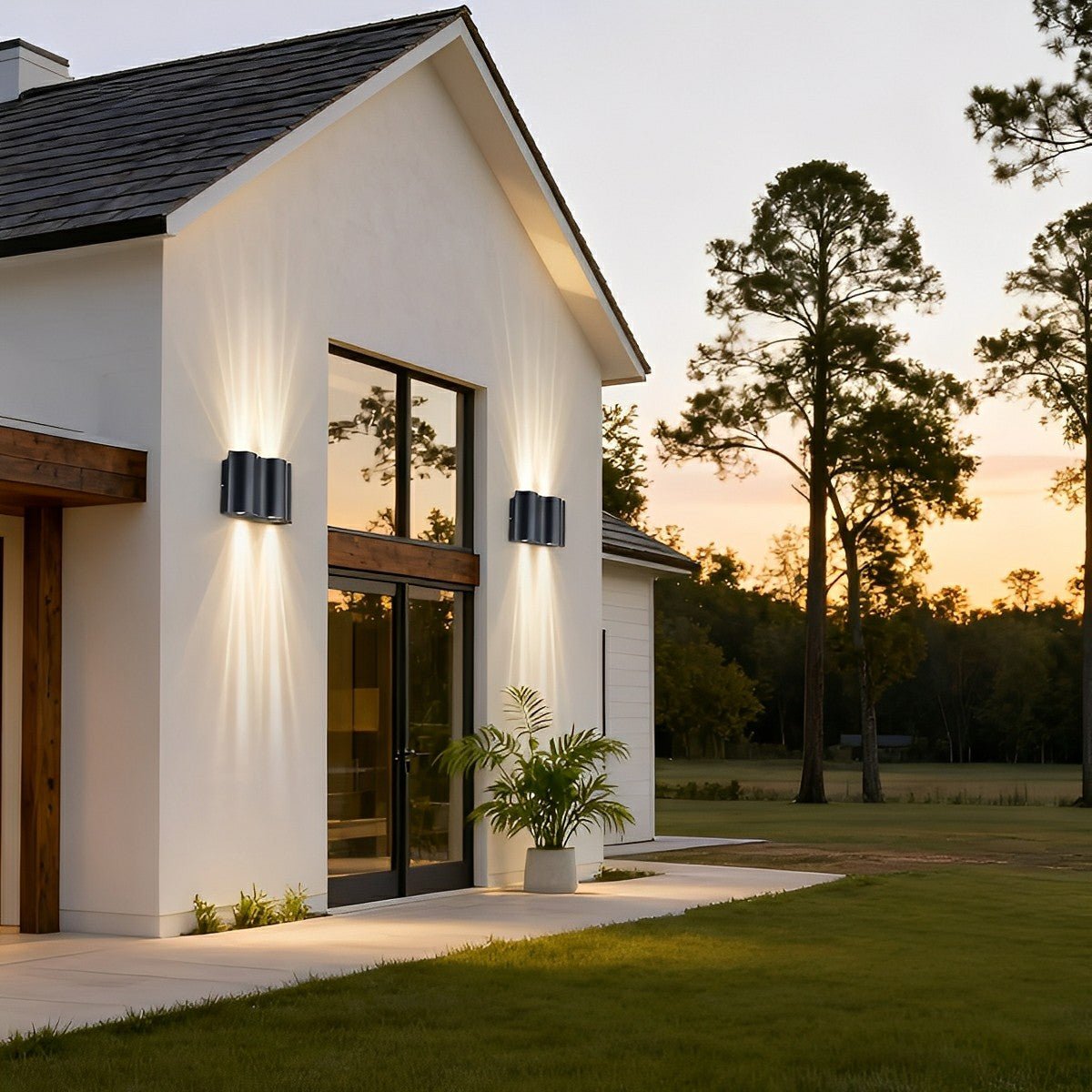 Ondaria Wave Aluminium-Wandleuchte mit Up- und Downlight