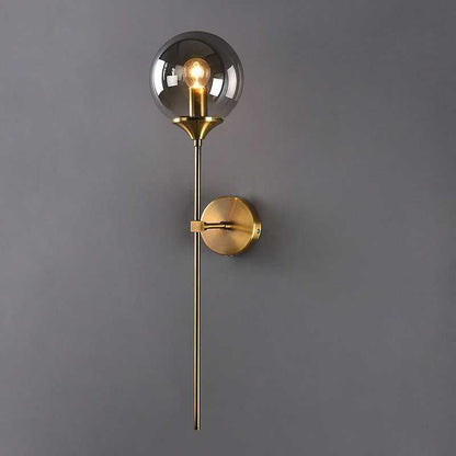 Velmira Wandleuchte mit Glaskugel im Mid-Century-Stil