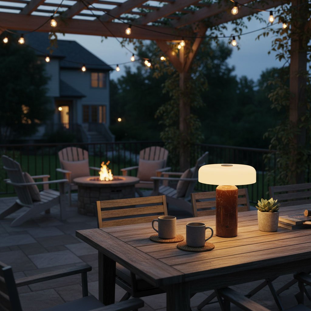 Vestara Art-déco-Marmor-Tischlampe