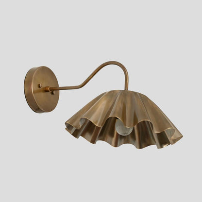 Ruffora organische Wandleuchte aus Messing in Blumenform