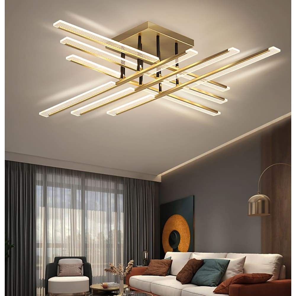 Goldene lineare Deckenleuchte