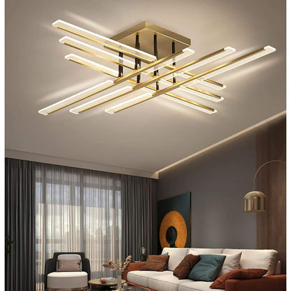 Goldene lineare Deckenleuchte