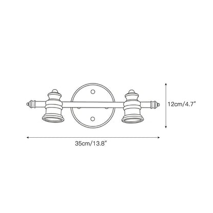 Wandleuchte mit linearem Messingstrahler