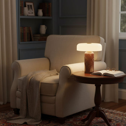 Vestara Art-déco-Marmor-Tischlampe