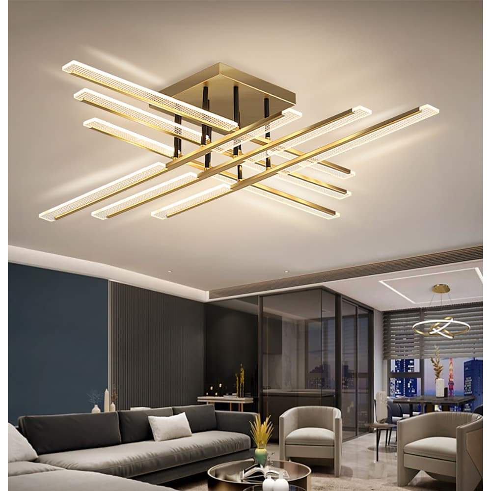 Goldene lineare Deckenleuchte
