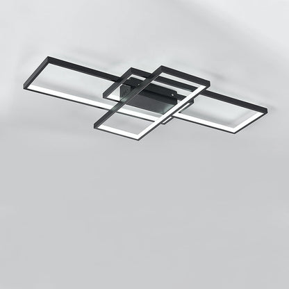 Quadris rechteckige Metall-Deckenleuchte im Bauhaus-Stil