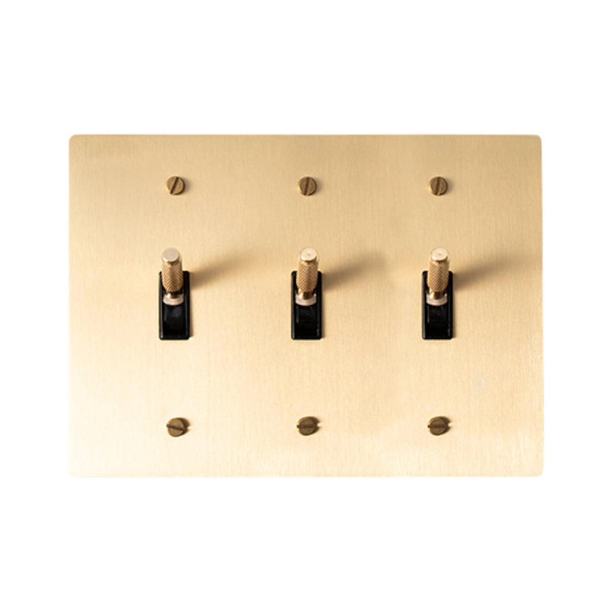 Ebrona Vintage Messing-Rändelkippschalter mit 3 Gängen