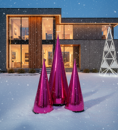 Glintora Moderner metallischer aufblasbarer Weihnachtsbaum aus PVC