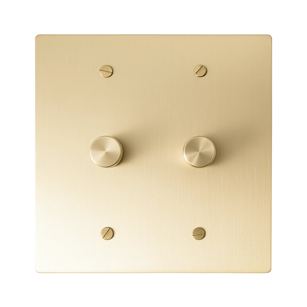 Bellardo Vintage-Messing-Drehdimmer, 2-fach