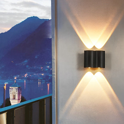 Wave LED-Außenwandleuchte