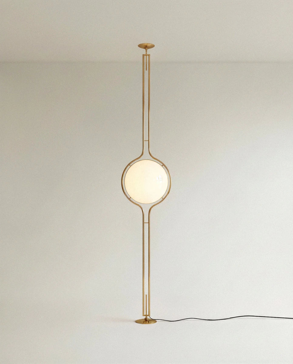Pelvaro Mid-Century-Metalllampe vom Boden bis zur Decke