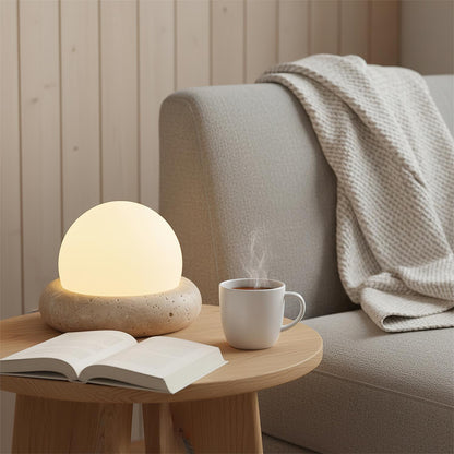 Orlando Wabi-Sabi-Travertin-Tischlampe
