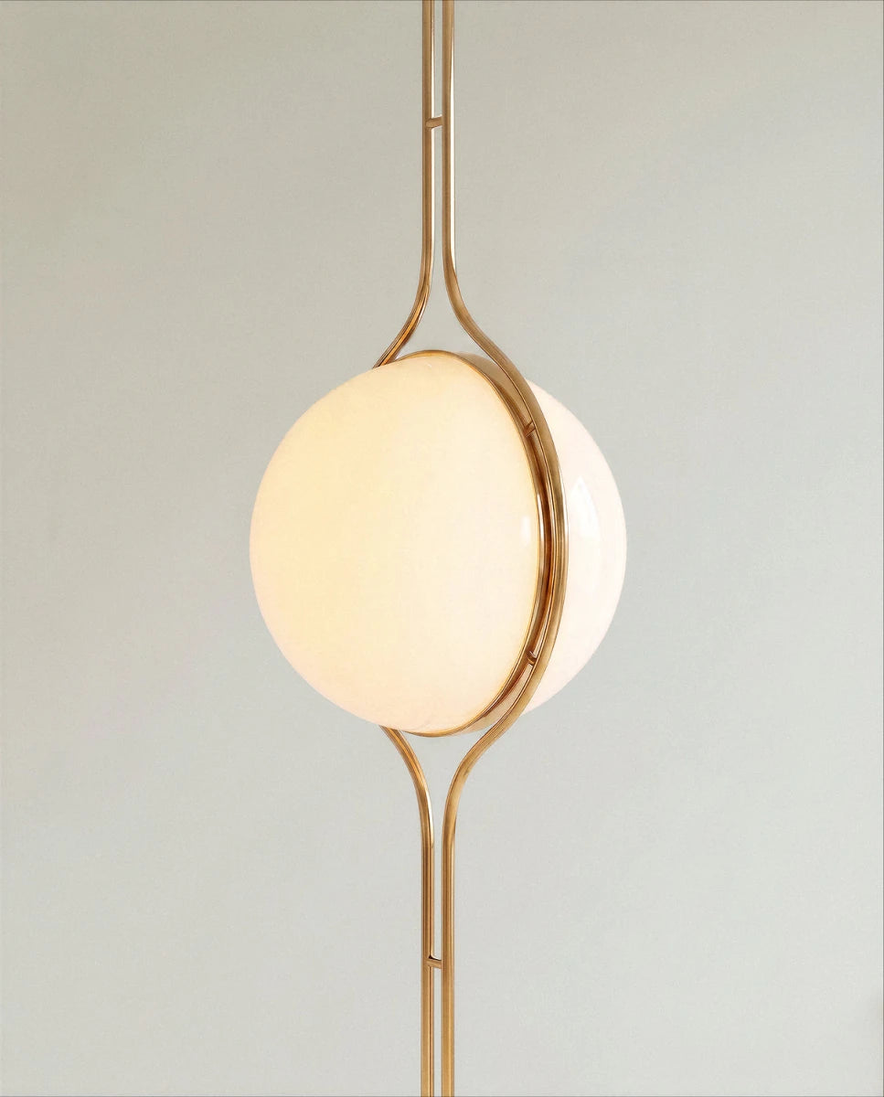 Pelvaro Mid-Century-Metalllampe vom Boden bis zur Decke
