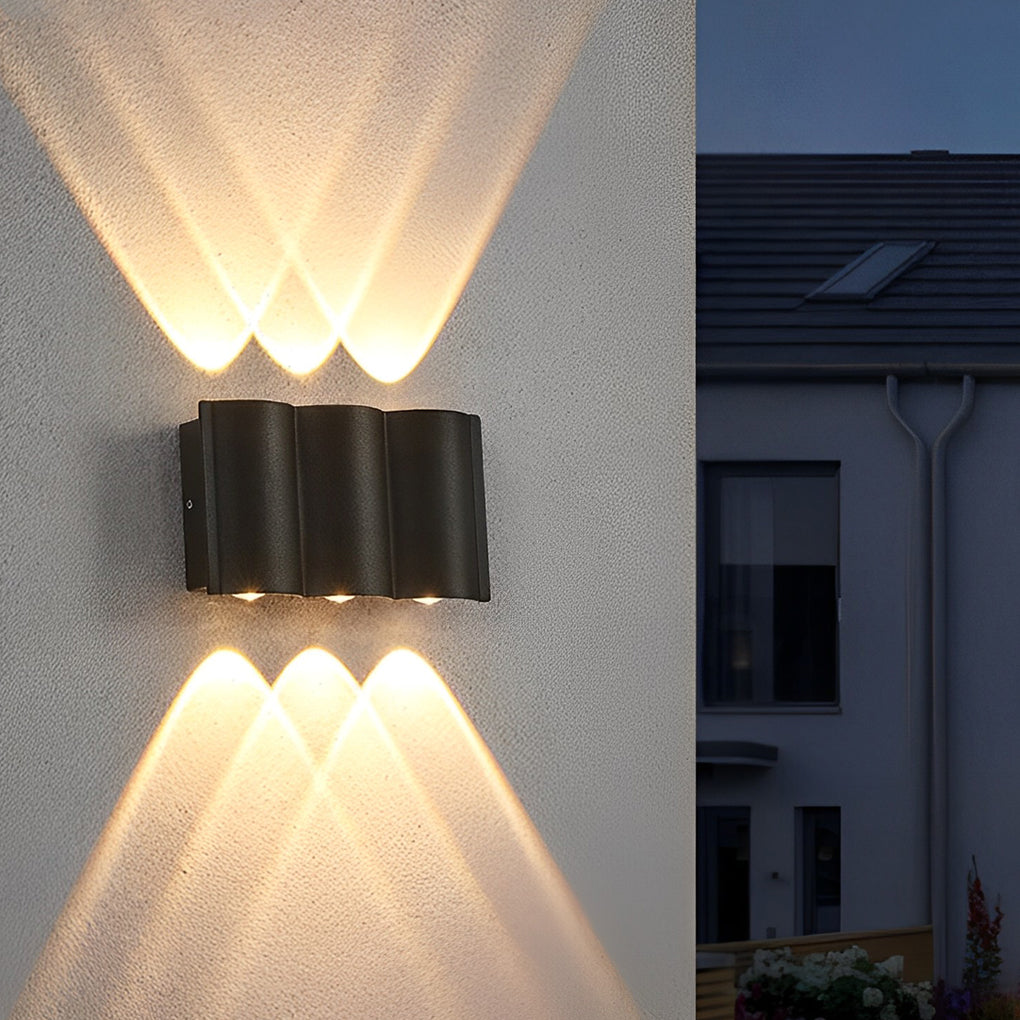 Wave LED-Außenwandleuchte