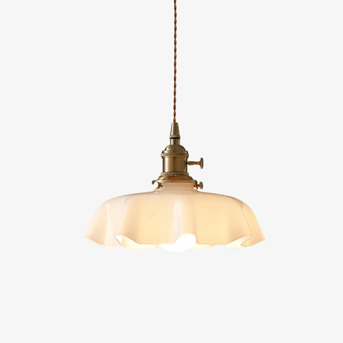 Coquille Französische Muschelglas-Pendelleuchte