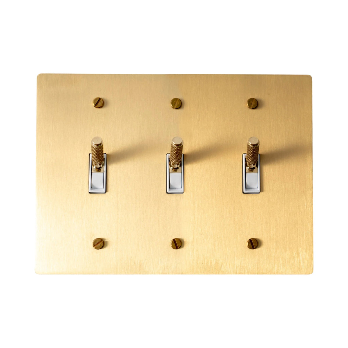 Ebrona Vintage Messing-Rändelkippschalter mit 3 Gängen
