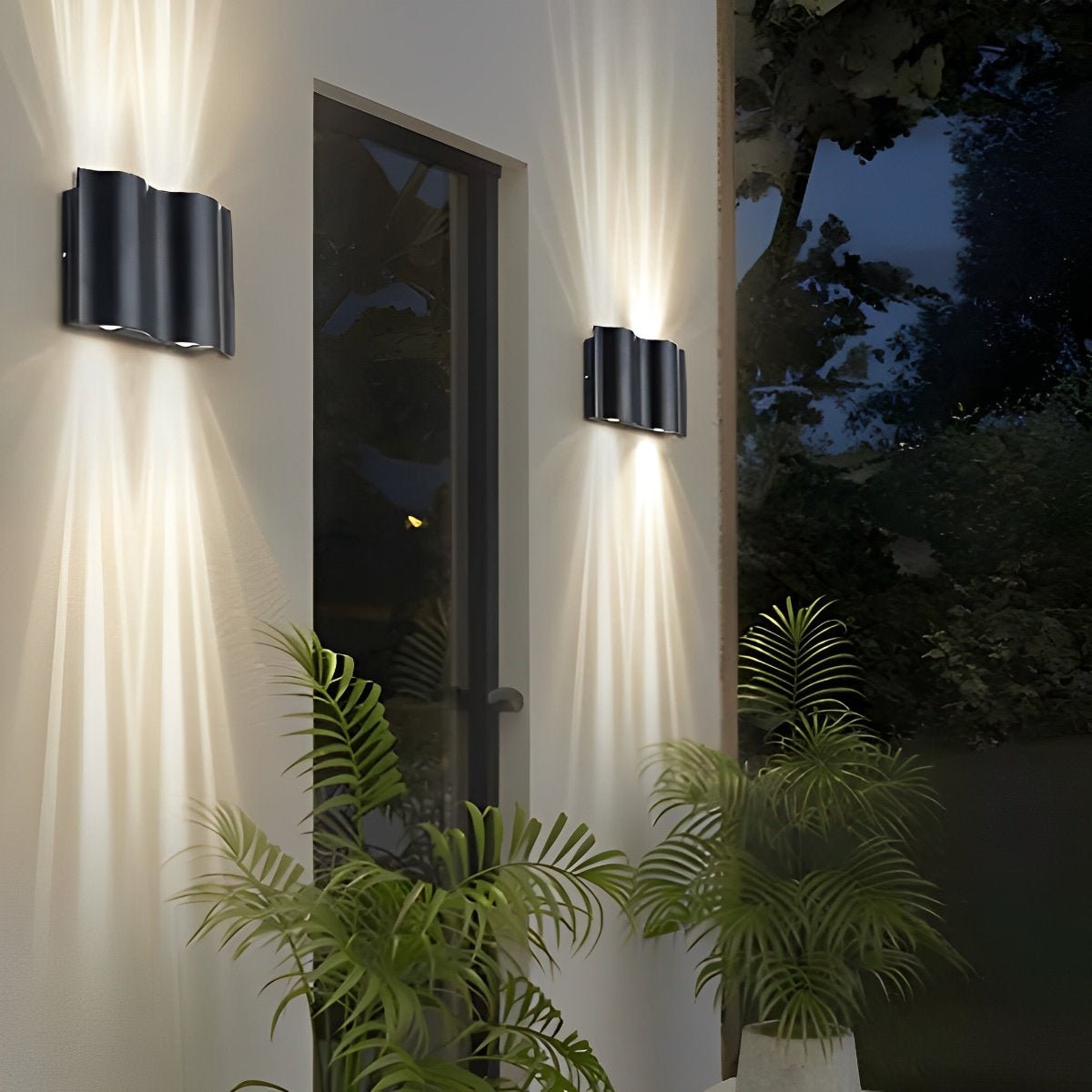 Ondaria Wave Aluminium-Wandleuchte mit Up- und Downlight