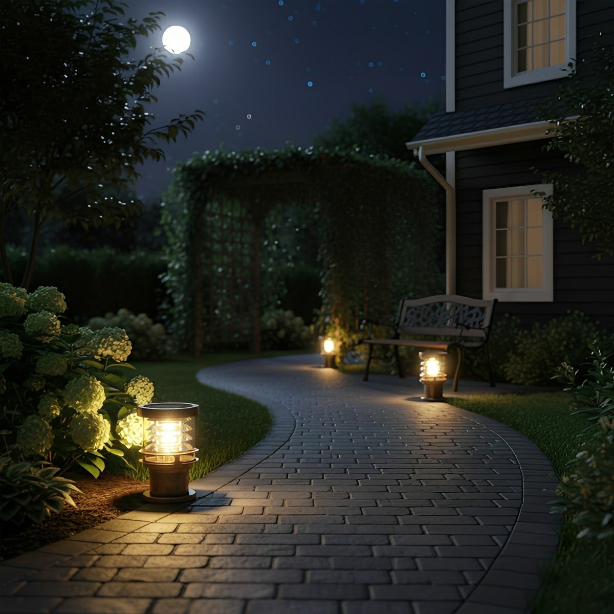 Velmora moderne Aluminium-Pollerleuchte für den Garten