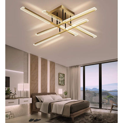 Goldene lineare Deckenleuchte
