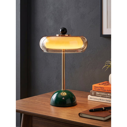 Quorren Art-déco-Glas-Tischlampe