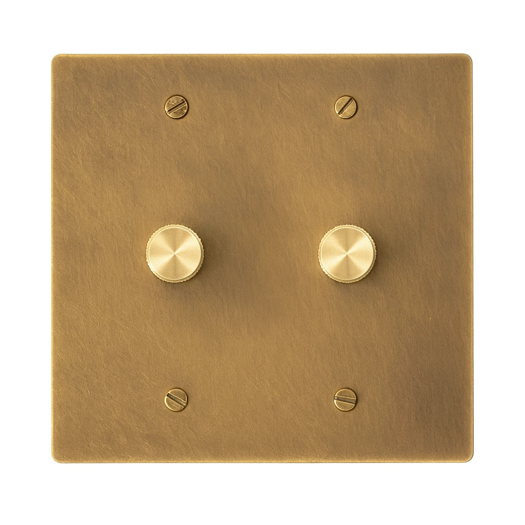 Bellardo Vintage-Messing-Drehdimmer, 2-fach