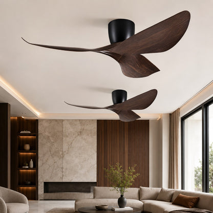 Geformter Deckenventilator mit Flügeln