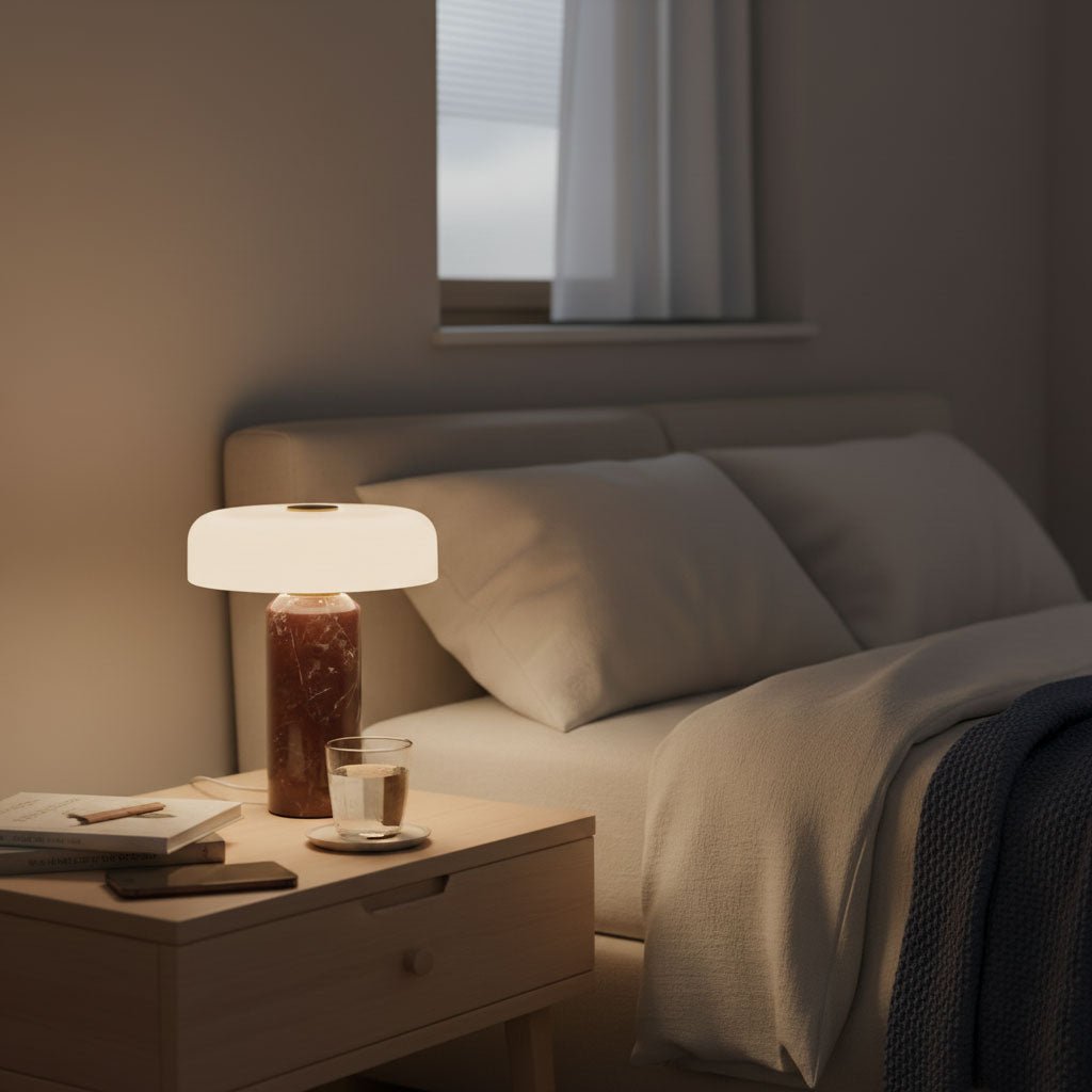 Vestara Art-déco-Marmor-Tischlampe