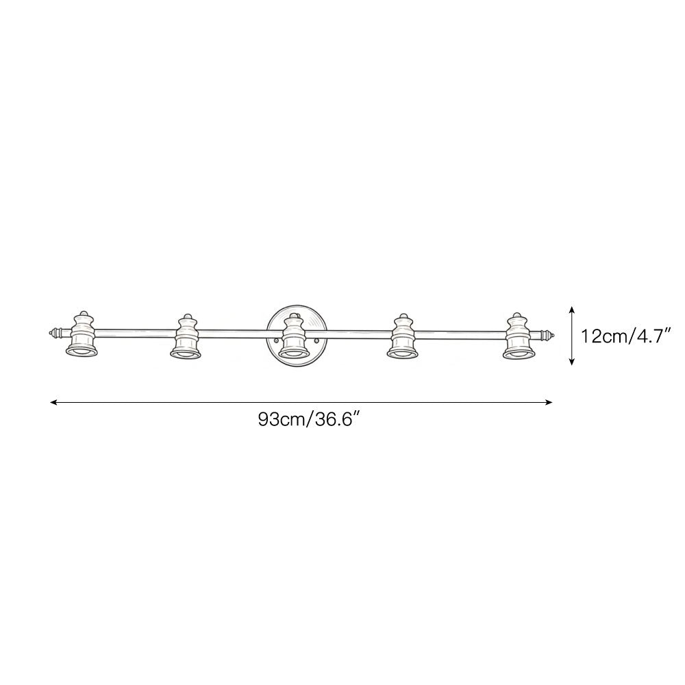 Wandleuchte mit linearem Messingstrahler
