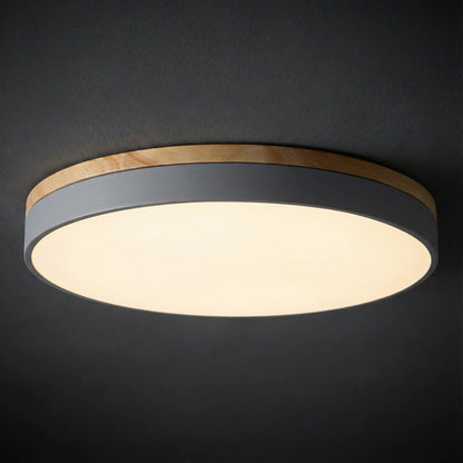 Dimmbares Deckenlicht mit Holzpaneel