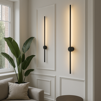 Lineare LED-Wandleuchte in Stabform