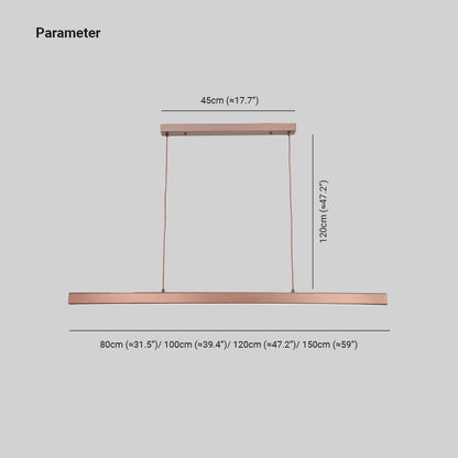 Norvale minimalistisches lineares Pendelleuchte aus Metall