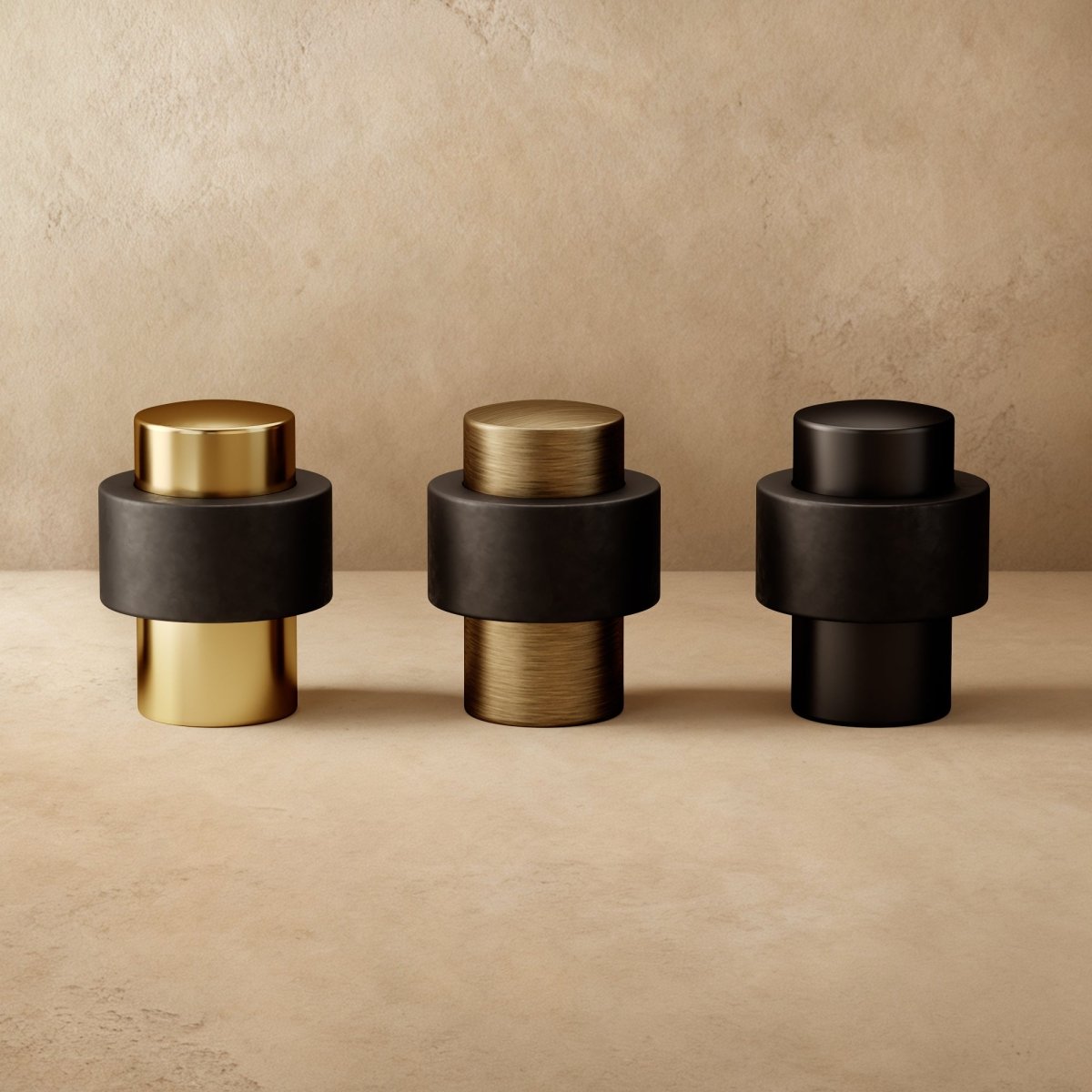 Nelvora minimalistischer Türstopper aus Messing für den Boden