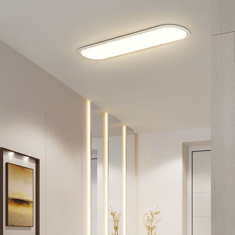 Ovale minimalistische Metalldeckenleuchte Ovalis