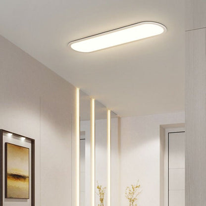 Ovale minimalistische Metalldeckenleuchte Ovalis