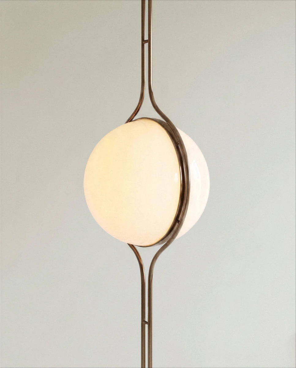 Pelvaro Mid-Century-Metalllampe vom Boden bis zur Decke