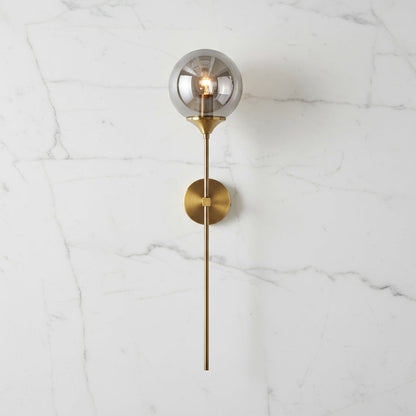 Velmira Wandleuchte mit Glaskugel im Mid-Century-Stil