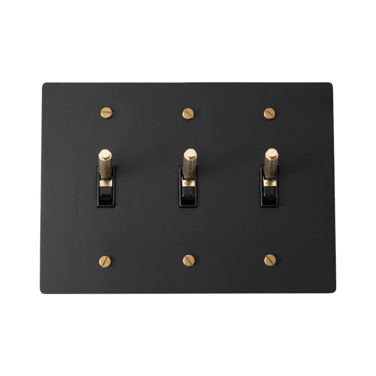 Ebrona Vintage Messing-Rändelkippschalter mit 3 Gängen