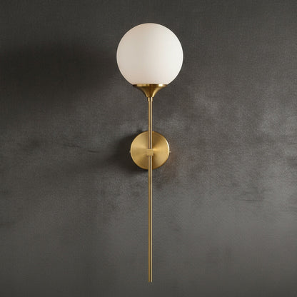 Velmira Wandleuchte mit Glaskugel im Mid-Century-Stil