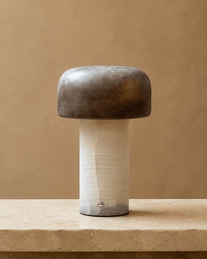 Brenvale Wabi-Sabi-Travertin-Tischlampe