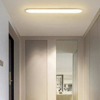 Ovale minimalistische Metalldeckenleuchte Ovalis