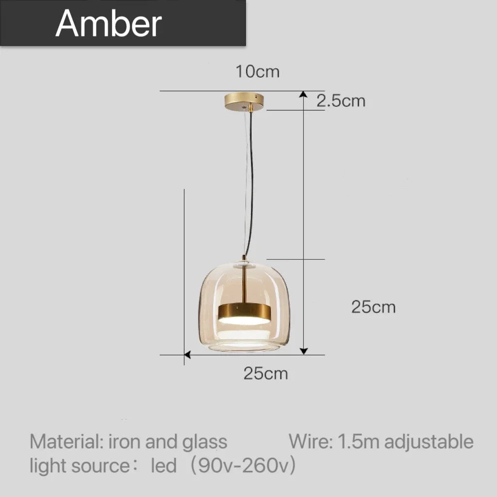 Getöntes Glas-Pendelleuchte Lumira Nordic
