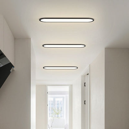 Ovale minimalistische Metalldeckenleuchte Ovalis