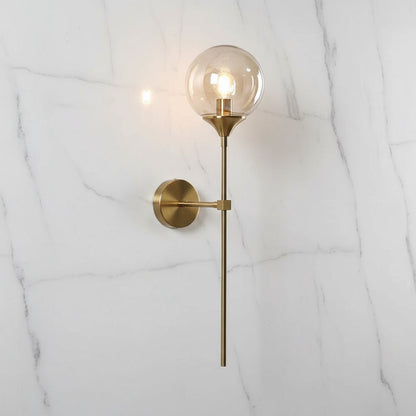 Velmira Wandleuchte mit Glaskugel im Mid-Century-Stil