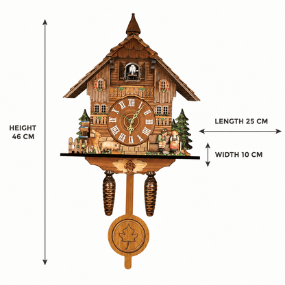 Brenvika Alpine MDF-Pendel-Kuckucksuhr
