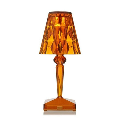Prismara facettierte kabellose Kristall-Tischlampe