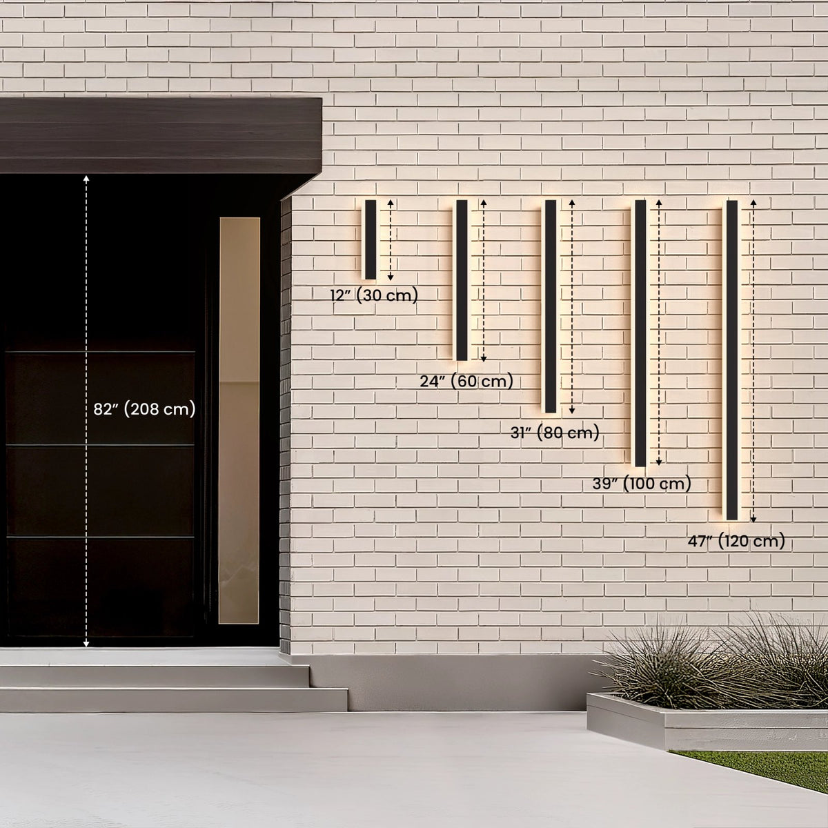 Zephlyn lineare Aluminium-Außenwandleuchte