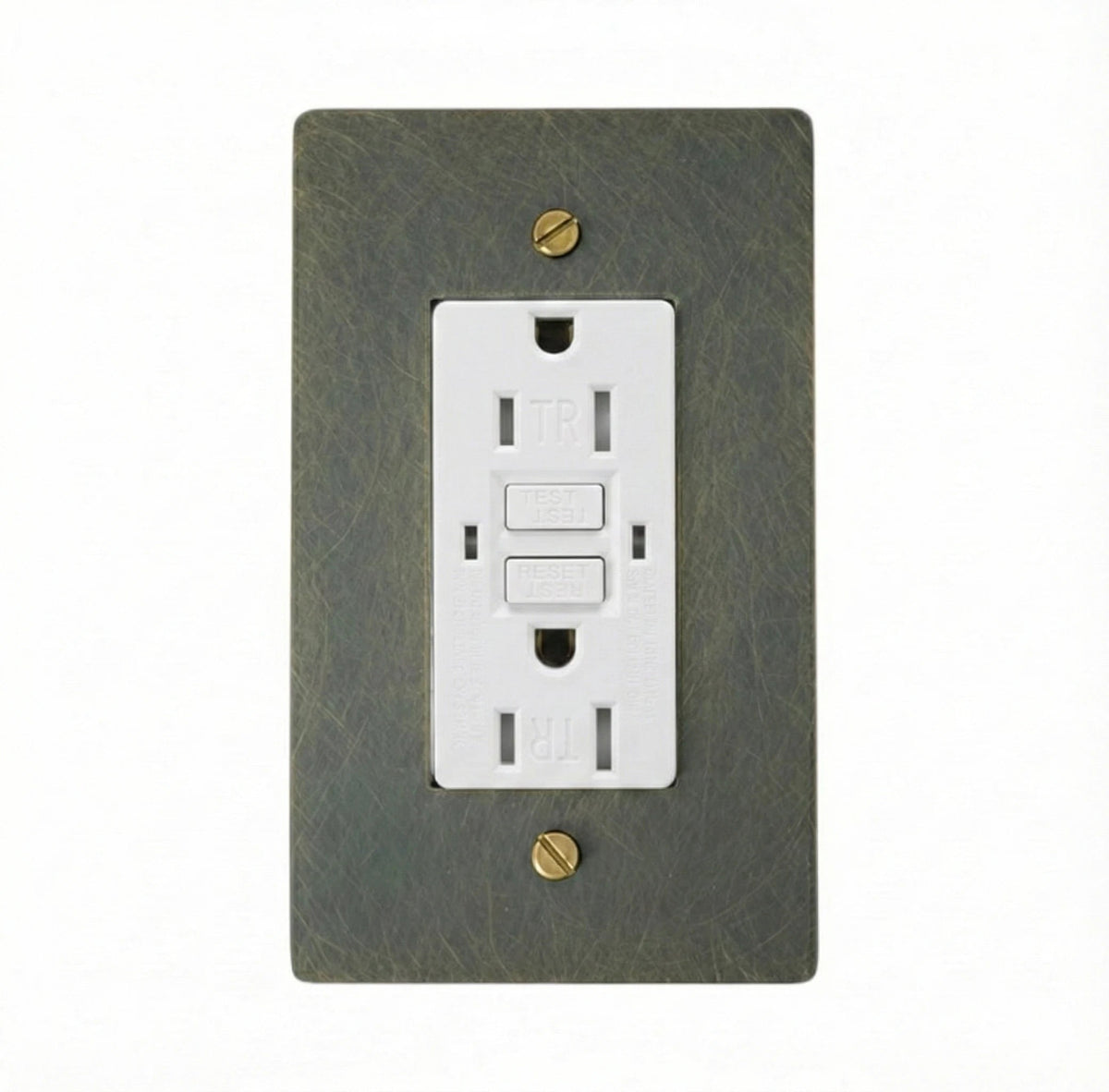 Minimalistische Messing-GFCI-Steckdose von Dellmora